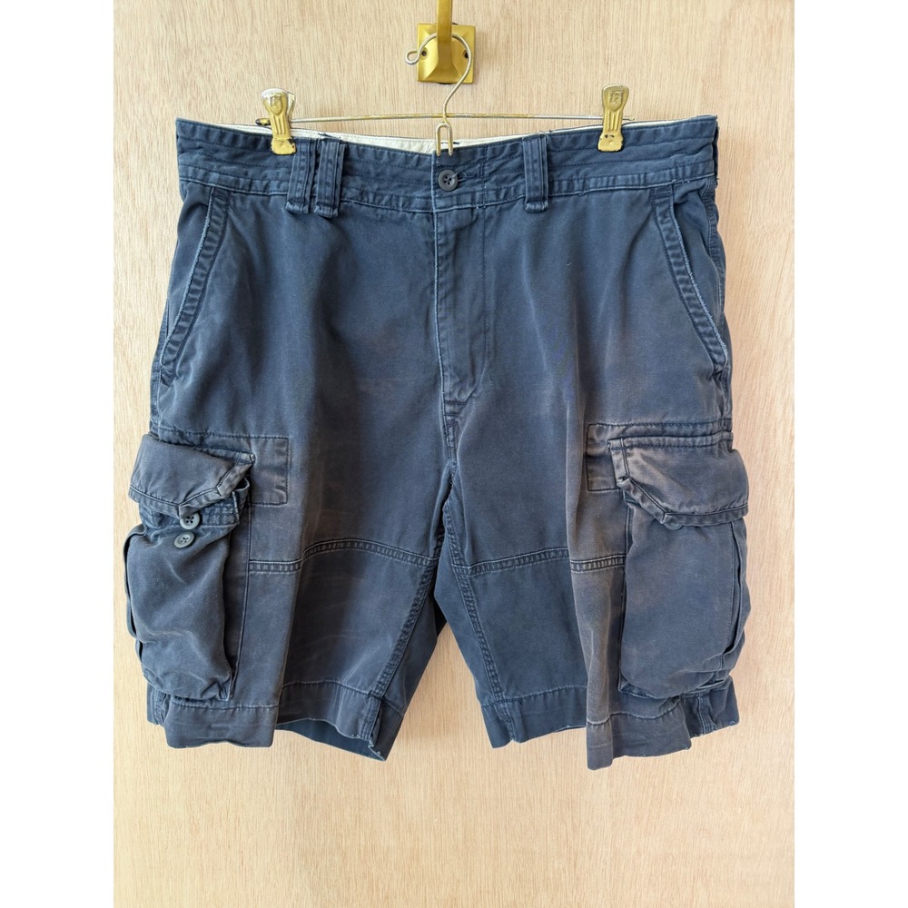 Polo Ralph Lauren Mens Cargo Shorts Navy Blue Classic Polo Chino Size 35